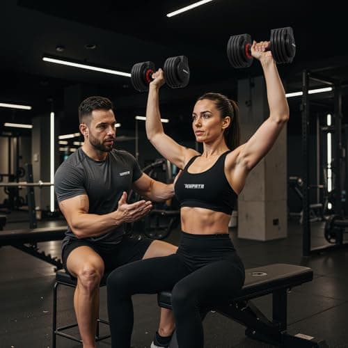 HYPATA 25 lbs Pair Adjustable Dumbbell Set, Fast Adjust Weight with Tray Suitable, Adjustable Dumbbells for Full Body Workout 8