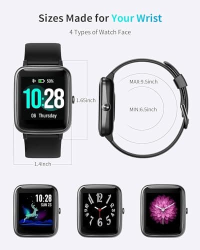 Fitpolo Smart Watch for Men Women Android Phones iPhone Compatible,Color Touchscreen Fitness Tracker with Heart Rate Monitor Bluetooth Call IP68 Waterproof Step Counter Sleep Calorie Tracking 8