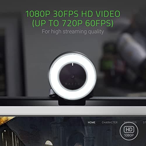 Razer Kiyo: Full HD 1080p 30FPS/720p 60FPS Computer Camera - Built-in Adjustable LED Ring Light Webcam - Advanced Autofocus - Streaming Web Camera for Gaming, Compatible with Windows and Mac (Renewed) 7