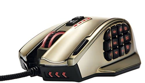 UtechSmart Venus 16400 DPI High Precision Laser MMO Gaming Mouse Vacuum Plating Version Champagne Gold ¡­…