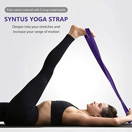 Syntus Yoga Block and Strap Set, 2 EVA Foam Soft Non-Slip Blocks 9×6×4 inches, 8FT Metal D-Ring Strap for Yoga, General Fitness, Pilates, Stretching and Toning 7