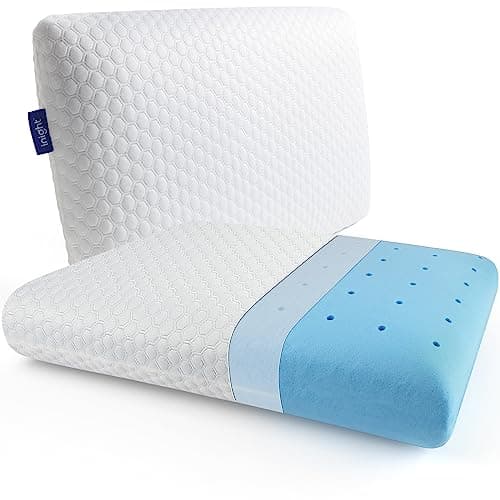 inight Memory Foam Pillows for Sleeping, Standard Size Set of 2 for Back Sleeper & Side Sleeper Pillow, 2 Pack, Oeko-TEX & CertiPUR-US Certified