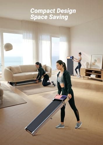 LiyLou Walking Pad Treadmill, Portable Treadmills for Home, 2.5 HP Quiet Under Desk Treadmill with 5% Incline, 265/300 Lbs Capacity, 15" X 35.4" Running Walking Pad, Home Office Walking 7