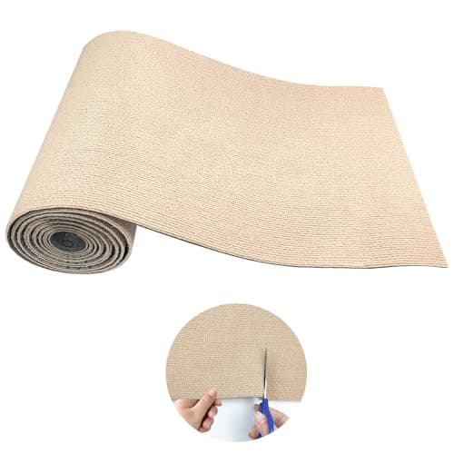 YEXEXINM Trimmable Cat Scratching Post Carpet Covered 78.7”x15.8” Self-Adhesive Cat Tree Shelves Replacement Parts Mat Cat Scratcher for Cat Tree Shelves Steps Couch Furniture DIY Protector(Beige)