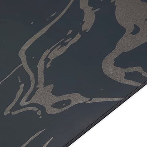 Gaiam Dry-Grip Yoga Mat - 5mm Thick Non-Slip Exercise & Fitness Mat for Standard or Hot Yoga, Pilates and Floor Workouts - Cushioned Support, Non-Slip Coat - 68 x 24 Inches - Marbled 9