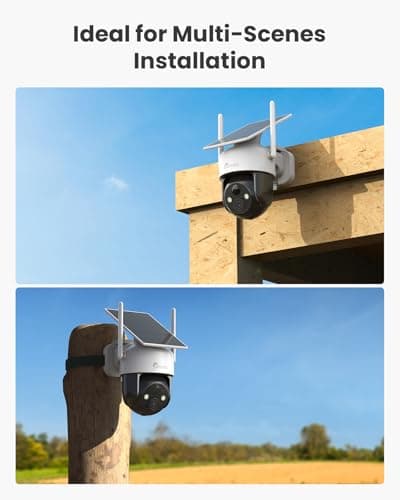 CAMSTRO 4G LTE Cellular Solar Security Camera Wireless Outdoor, 2K Camera No WiFi Needed with SIM Card, 360° Full View, PIR Motion Detection & Siren, 2 Way Talk, Color Night Vision, IP66 7