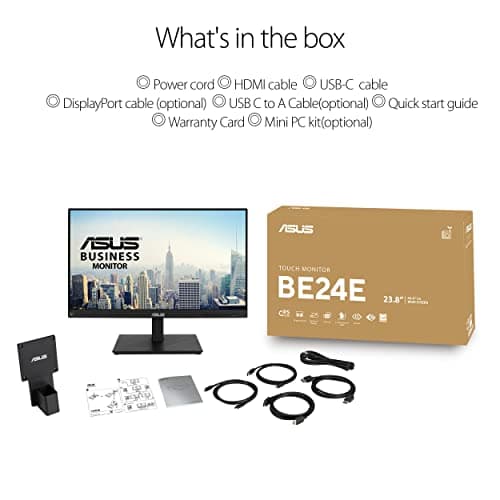 ASUS 24" 1080P Multi-Touch Monitor (BE24ECSBT) - Full HD, IPS, 10-Point Touch, IPS, Eye Care, USB-C with Power Delivery, HDMI, DisplayPort Daisy Chain, Height Adjustable, VESA Wall Mountable 7