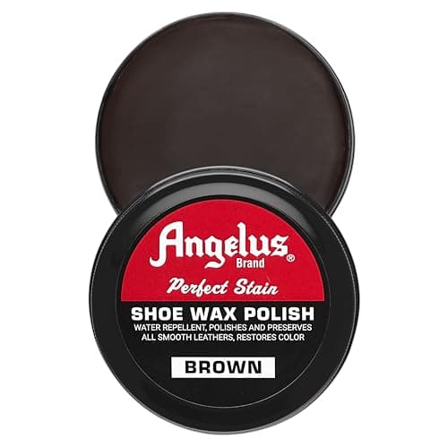 Angelus Perfect Stain Shoe Wax Polish For Leather Shoes & Boots, 3oz, Brown