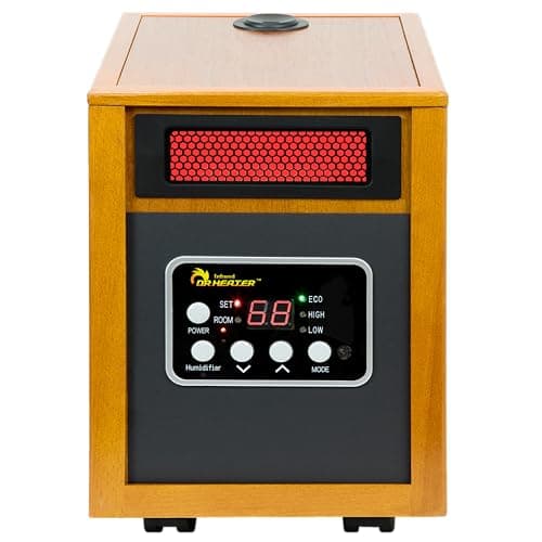 Dr. Infrared Heater DR-968H Indoor Portable Space Heater with Humidifier, 1500-Watt, Cherry 3
