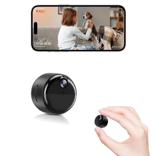 Mini Hidden Camera, 1080P Small Nanny Cam for Home Security, 90 Days Battery Life, Auto Night Vision, Magnetic Installation, PIR Motion Detection with Alerts,Cloud Storage & Local SD Card Replay