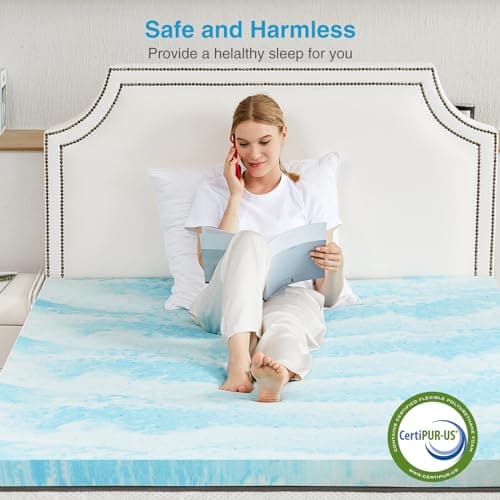 Mattress Topper, King Size Cooling Memory Foam Bed Toppers, 3 Inch Soft Mattress Pads for Sleeper Sofa, RV, Camper, CertiPUR-US Certified 5