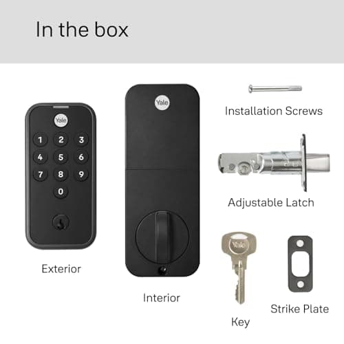 Yale Black Code Keypad Deadbolt Front Door Lock for Keyless Entry, YED210-NR-BSP 7