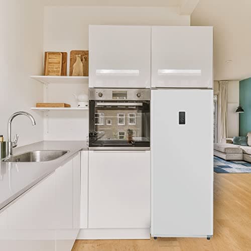 Hamilton Beach HZ4941 14 cu ft Upright Convertible Fridge/Freezer-Frost Free-Reversible Door-Removable Glass Shelves-LED Interior Light, White 7