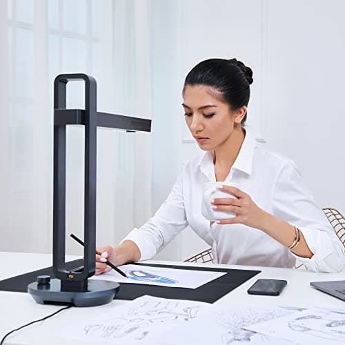 CZUR Aura Pro Portable Book Scanner, A3 Document Scanner, Auto-Flatten & Fingerprint Removal Technologies, Multi-Language OCR, 90° Foldable, for Mac & Windows 8