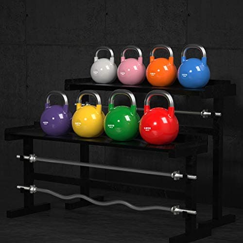 KHTO Kettle Bells – Competition Kettlebell 10 LB – Professional Grade Kettlebell for Fitness, Weightlifting Core Training – Durable and Strong Design – 10-50 LB Color-Coded Collection 7