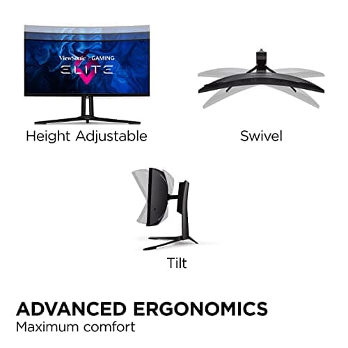 ViewSonic XG341C-2K 34 Inch 1440p 21:9 Curved Gaming Monitor 1ms, 200Hz, FreeSync Premium Pro, Mini LED, HDMI 2.1, USB C, HDR1400 5
