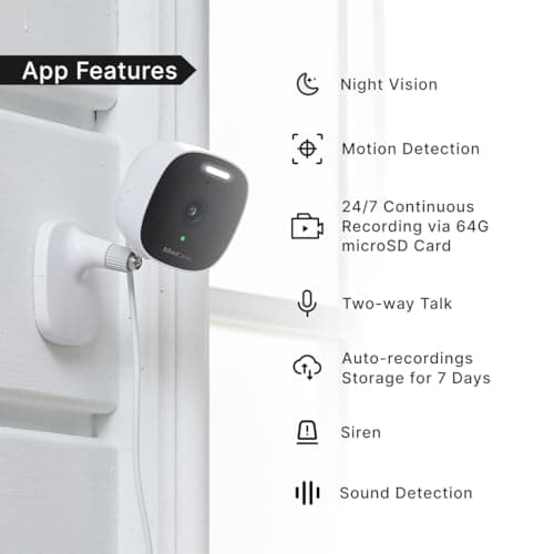 AlfredCam Plus 2 Smart Home Security Camera 2.5K, WiFi 2.4 & 5GHz, Indoor/Outdoor, IP65 Waterproof, LED Spotlight, Two-Way Audio, Color Night Vision, Baby/Pet Cam, App Powered (90M+ downloads) 6