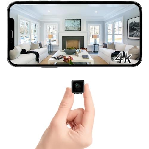 RXIMA Mini Security Camera, 4K WiFi Wireless Camera Small Portable HD Nanny Cam with Motion Detection, Cloud & SD Storage, Night Vision Micro Cameras for Home Office Car Pet Baby Indoor & Outdoor