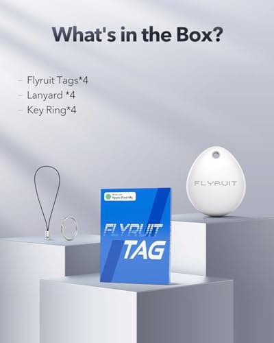 Air Tracker Tags-4 Pack for Apple Find My (iOS Only), Official MFi Certified, Smart Bluetooth Key Finder, Tracking Device for iPhone, Mini Finder Locator for Luggage, Backpack, Wallet, Bags, eBike 8