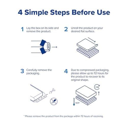 Olee Sleep Full Mattress, 10 Inch Gel Memory Foam Mattress, Gel Infused for Comfort and Pressure Relief, CertiPUR-US Certified, Bed-in-a-Box, Medium Firm, Grey, Full Size 10