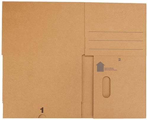 Amazon Basics Moving and Storage Boxes with Handles and Lift-Off Lids, File Storage, Collapsible, 15x10x12 in, Brown, 20-Pack 5