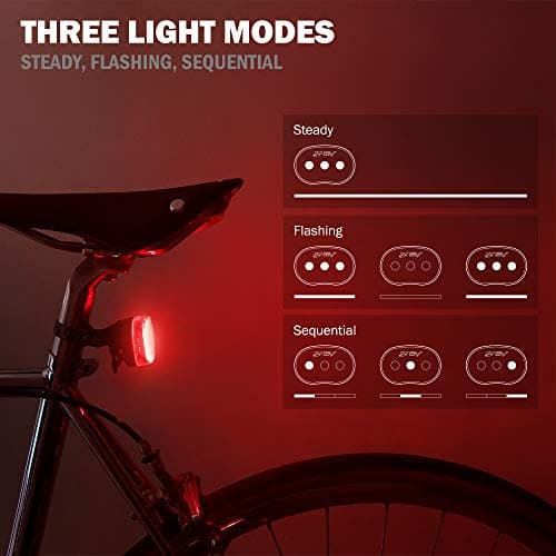 BV Bicycle Light Set Super Bright 5 LED Headlight, 3 LED Taillight, Quick-Release, Bike Lights for Night Riding 5