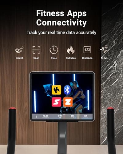 HARISON Exercise Bike, Stationary Bike for Home 380 lb Weight Capacity, Magnetic Workout Bike with Bluetooth App, Brake Pad Indoor Cycling Bike with Tablet Mount & Comfortable Seat Cushion 7