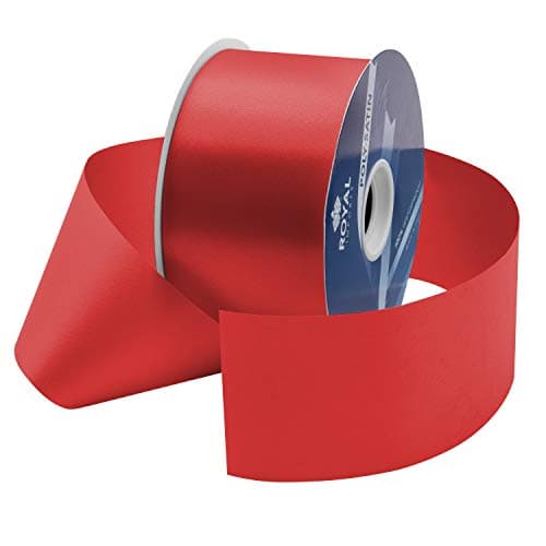 Royal Imports Red Satin Ribbon 2.75 Inch (#40), 100 Yards – Poly Satin Ribbon for Flower Bouquets, Crafts & Gift Wrapping – Made in Italy
