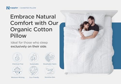 Nappler Side and Back Sleeper Pillow for Neck and Shoulder Pain Relief - Shredded Memory Foam Bed Pillow for Sleeping - 100% Adjustable Fill - Queen Size - Modal Washable Case. Extra Fill Included 9