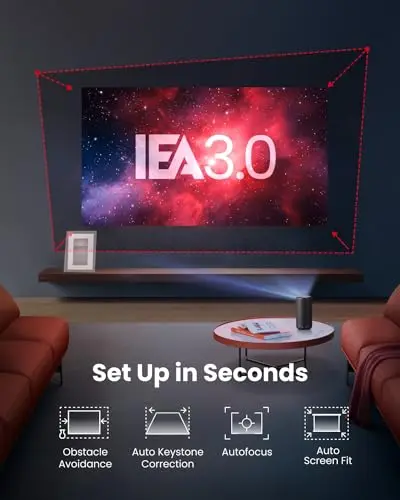 NEBULA Capsule 3 GTV Portable Mini Projector, Netflix Officially Licensed, 1080P Smart Projector with Wi-Fi, 2.5 hrs Battery, 120-Inch Display, Dolby Digital, for Any Space 5