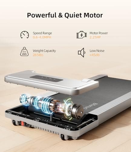 Bifanuo Walking Pad - Under Desk Treadmill for Home/Office, Portable with Remote Control LED Display - Ideal for Fitness Enthusiasts 5