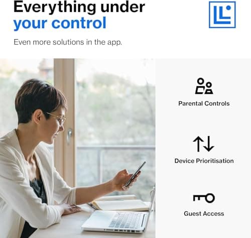 Linksys Mesh WiFi 6 Router, Dual-Band, 1,500 Sq. ft Coverage, 20+ Devices, Speeds up to (AX1500) 1.5Gbps - MR7340 7