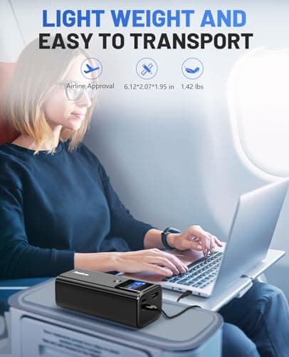 Powdeom 140W Power Bank, 24600mAh 3-Port PD3.1 Portable Laptop Charger with Two 140W Port, Smart Digital Display, Portable Phone Charger for iPhone 15/14 Series, MacBook, iPad, AirPods etc 6