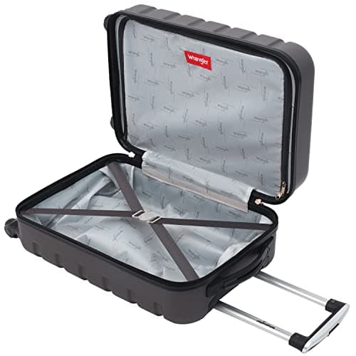 Wrangler 22" Hardside Spinner Carry-On Luggage, Charcoal 7