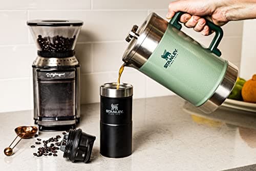 STANLEY Classic Stay-Hot French Press Coffee Maker 48 oz | 5 Minute Brew, 4 Hours Hot | Mesh Filter for Coffee Grounds | Insulated Stainless Steel French Press | BPA-Free | Hammertone Green 6