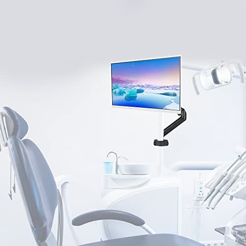 VIVO Universal Full Motion Pneumatic Pole Mount Arm for 17 to 32 inch Monitor Screens, 75mm and 100mm VESA Plate, Black, MOUNT-POLE05O 6