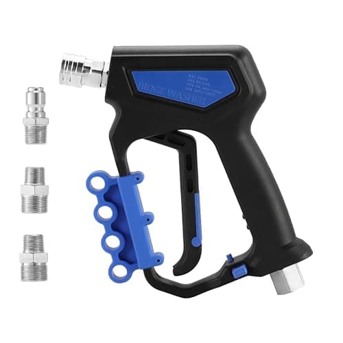 RIDGE WASHER Pressure Washer Gun Swivel, Power Washer Gun 5000 PSI with 1/4" Quick Connector, 12 GPM, 360°3/8 NPT Thread, M22-14mm and M22-15mm Fitting