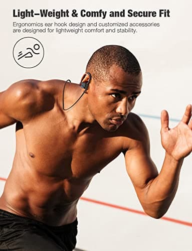 Otium Bluetooth Earbuds Wireless Headphones Bluetooth Headphones, Sports Earbuds, IPX7 Waterproof Stereo Earphones for Gym Running 15 Hours Playtime Sound Isolation Headsets,Black 4