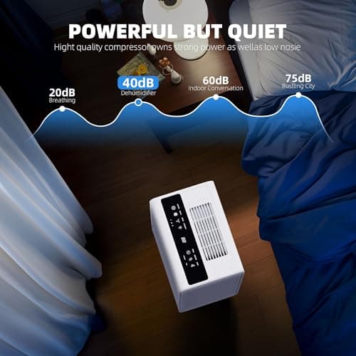 AIRPLUS 3,500 Sq.Ft 50 Pint Dehumidifier for Basements, (4 Smart Modes) Quiet Dehumidifiers for Bedroom & Home with Drain Hose, Auto Shut Off/24 Hr Timer/0.66 Gallon Water Tank 6