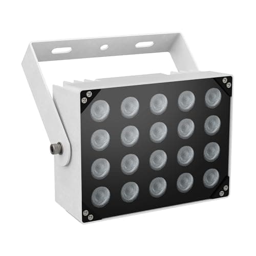 Univivi IR Illuminators 20 LEDs 850nm Long Range Illuminator 90 Degree Wide Angle Infrared Flood Light IP67 Waterproof for Security Camera IR Light Indoor&Outdoor