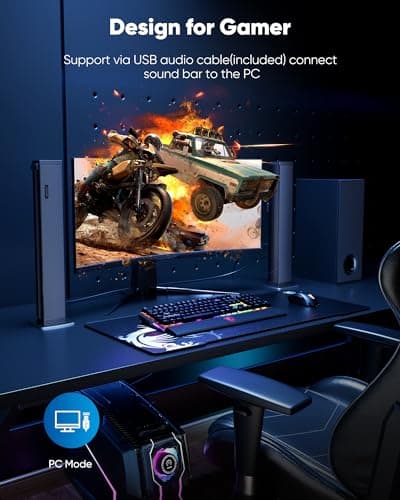 INFITBO Sound Bar for Smart TV 2.1CH 190W Peak Power Soundbar with Subwoofer Detachable 2-in-1 BT 5.4 Surround Sound System 12L Deep Bass for PC Game with HD-ARC/Opt/USB/AUX Home Theater 5