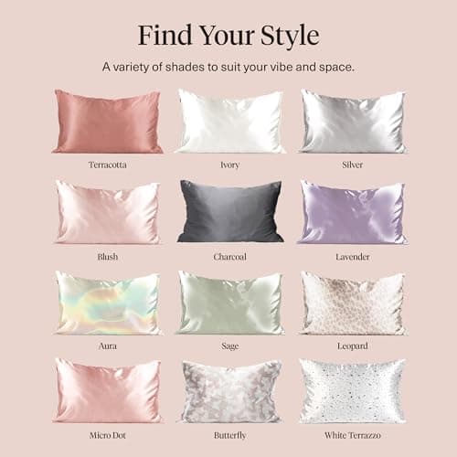 Kitsch Satin Pillowcase with Zipper for Hair & Skin - Softer Than Silk Pillow Cases, Smooth Cooling Satin Pillow Case, Wrinkle-Free, Machine Washable - Pillow Cases Standard Size (19x26) - Ivory 6