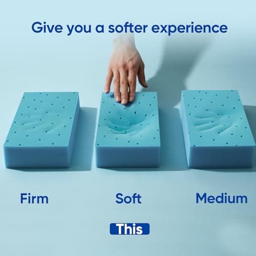 3 Inch Memory Foam Mattress Topper for College Dorm Bed - Twin XL Size | Extra Long Twin |High Density Cooling Bed Topper Pressure Relief with Removable & Washable Cover 6