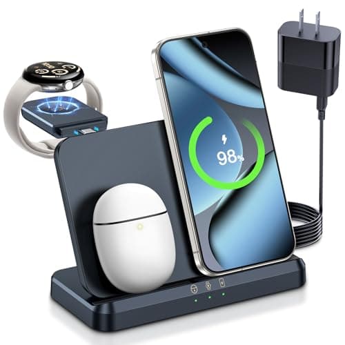 LK Wireless Charger for Google Pixel Watch, 3 in 1 Fast Charging Station Compatible with Pixel 10/10 Pro/10 Pro XL/9 Pro/9/Fold/8, Pixel Buds Pro 2, Watch 3/2 (Not for 4/1)