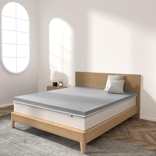 BedStory Extra Firm Mattress Topper Queen Size 3 Inch - Gel & Bamboo Charcoal Cooling Pad for Back Pain Relief - High Density Bed Topper, CertiPUR-US Certified 6