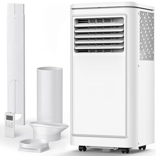 Joy Pebble Portable Air Conditioner 8000 BTU, 3-in-ONE Portable AC with Dehumidifier & Fan, Cooling for Room up to 350 sq. ft, ECO Mode, 2 Fan Speeds, 24H Timer, Remote Control