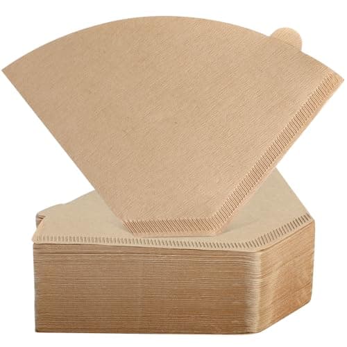 200Pcs Cone Coffee Filters #4, Clinuse Unbleached Size 04 Coffee Filters 8-12 Cup, Disposable Natural Paper Filters, No.4 Cone Filters Compatible with Ninja, Cuisinart, Pour Over and Drip Coffee Maker