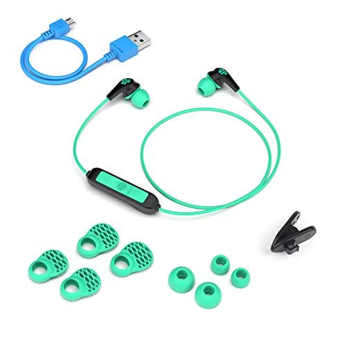 JLab JBuds Pro Bluetooth Wireless Signature Earbuds, Teal, Titanium 10mm Drivers, 10-Hour Battery Life, Music Controls, Noise Isolation, Bluetooth 4.1 Extra Gel Tips and Cush Fins 7