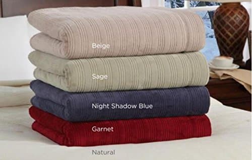 Perfect Fit Ultra Soft Plush Electric Heated Warming Blanket with Safe & Warm Low-Voltage Technology, King, Garnet Red (783756)