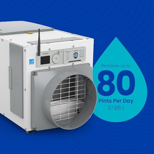 AprilAire E080W Smart Wi-Fi Whole-House Dehumidifier, 80-Pint ENERGY STAR Commercial Dehumidifier for Basement, Crawl Space & Home up to 4,400 Sq.Ft. with Pump, Drain Hose, Hanging Kit, MERV 11 Filter 6